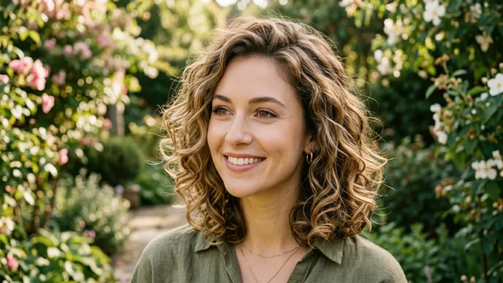 Curly Bob with Loose Waves Blend