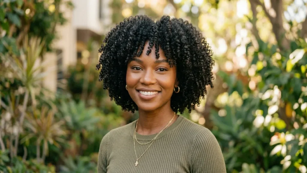 Curly Bob with Defined Coils