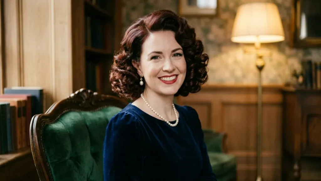 Curly Bob with Retro Vibe