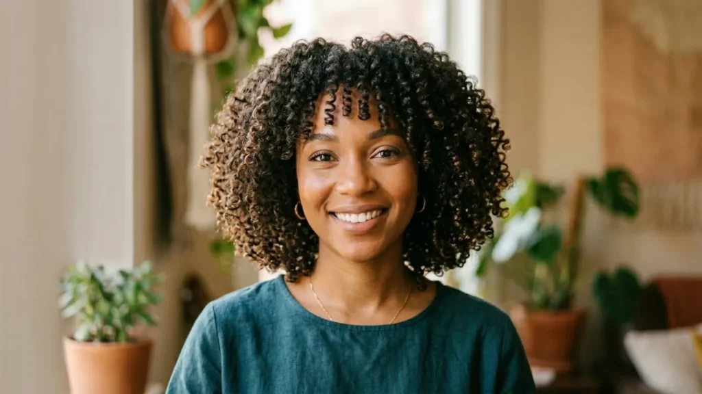 Curly Bob with Minimal Layers