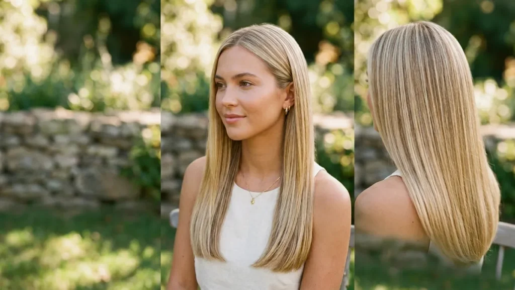 Sun-Kissed Straight Blonde Hair