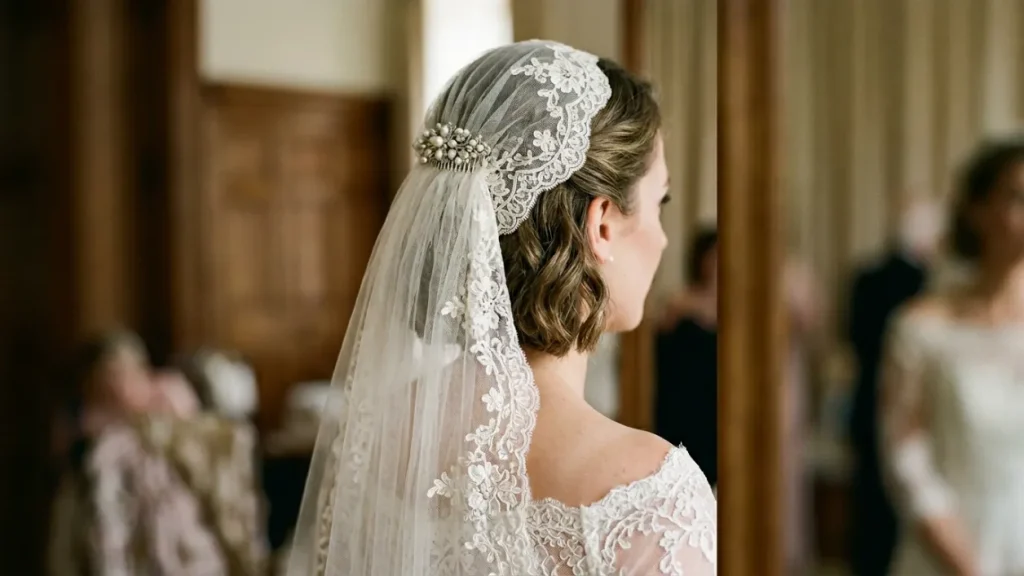 Lace Veil Pin Style